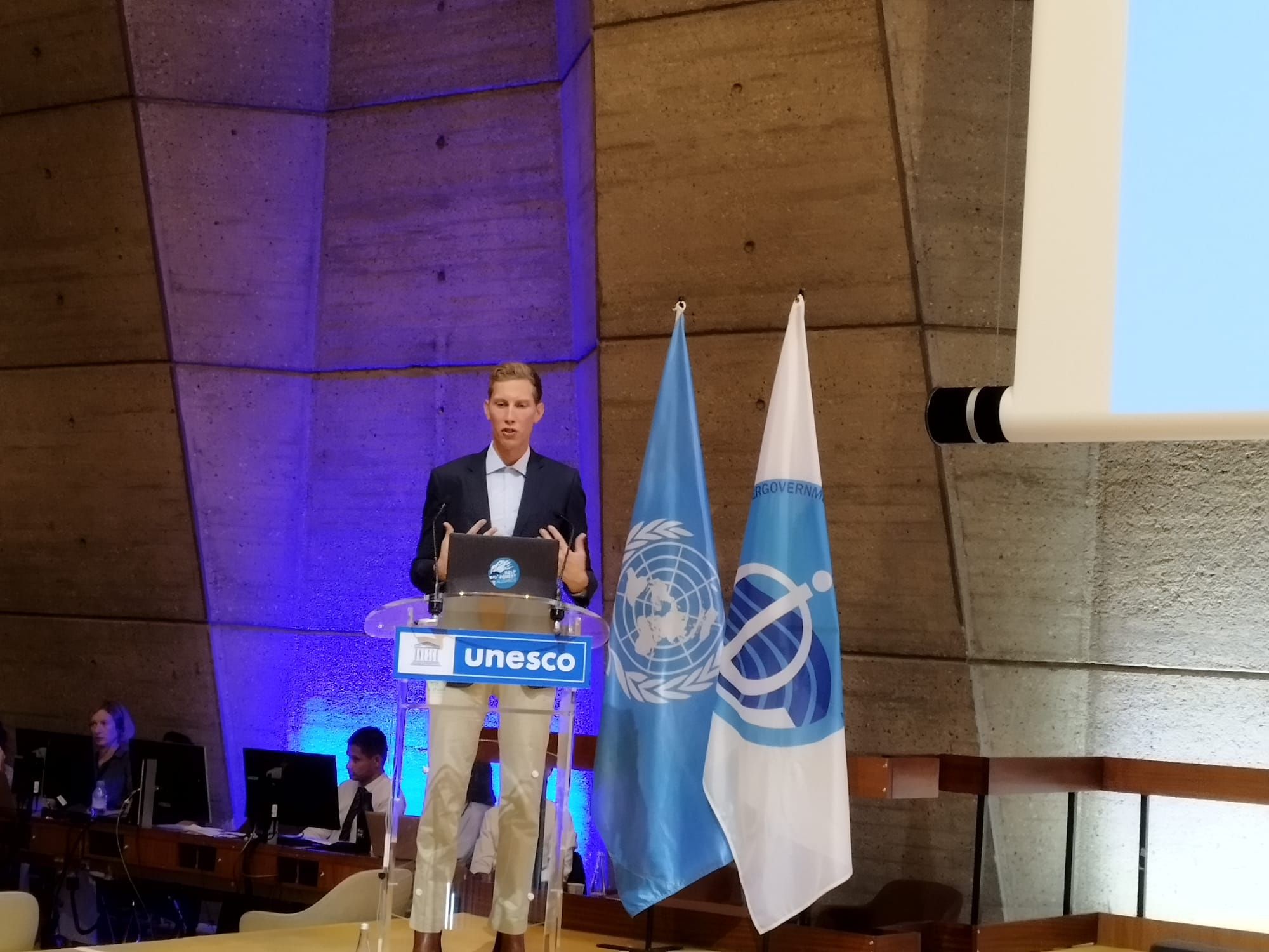 Aaron Eger at IOC/UNESCO Assembly 2023